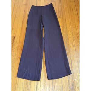 Armani Collezioni WOMENS Crepe Wide leg Pants 2 Purple